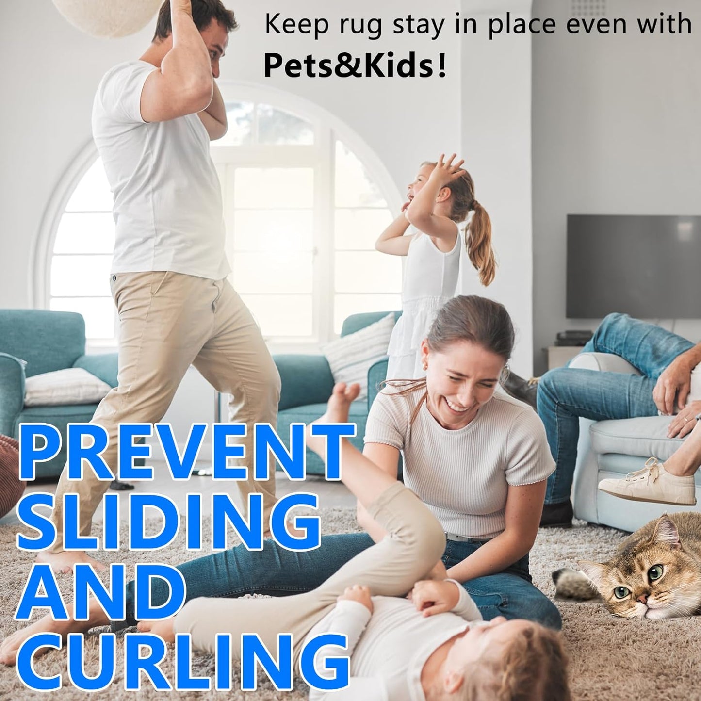 24 PCS Carpet Tape,Carpet Edge Anti - Curling Fixer, Non-Slip Carpet Pad Suitable for Tiles and Hardwood Floors