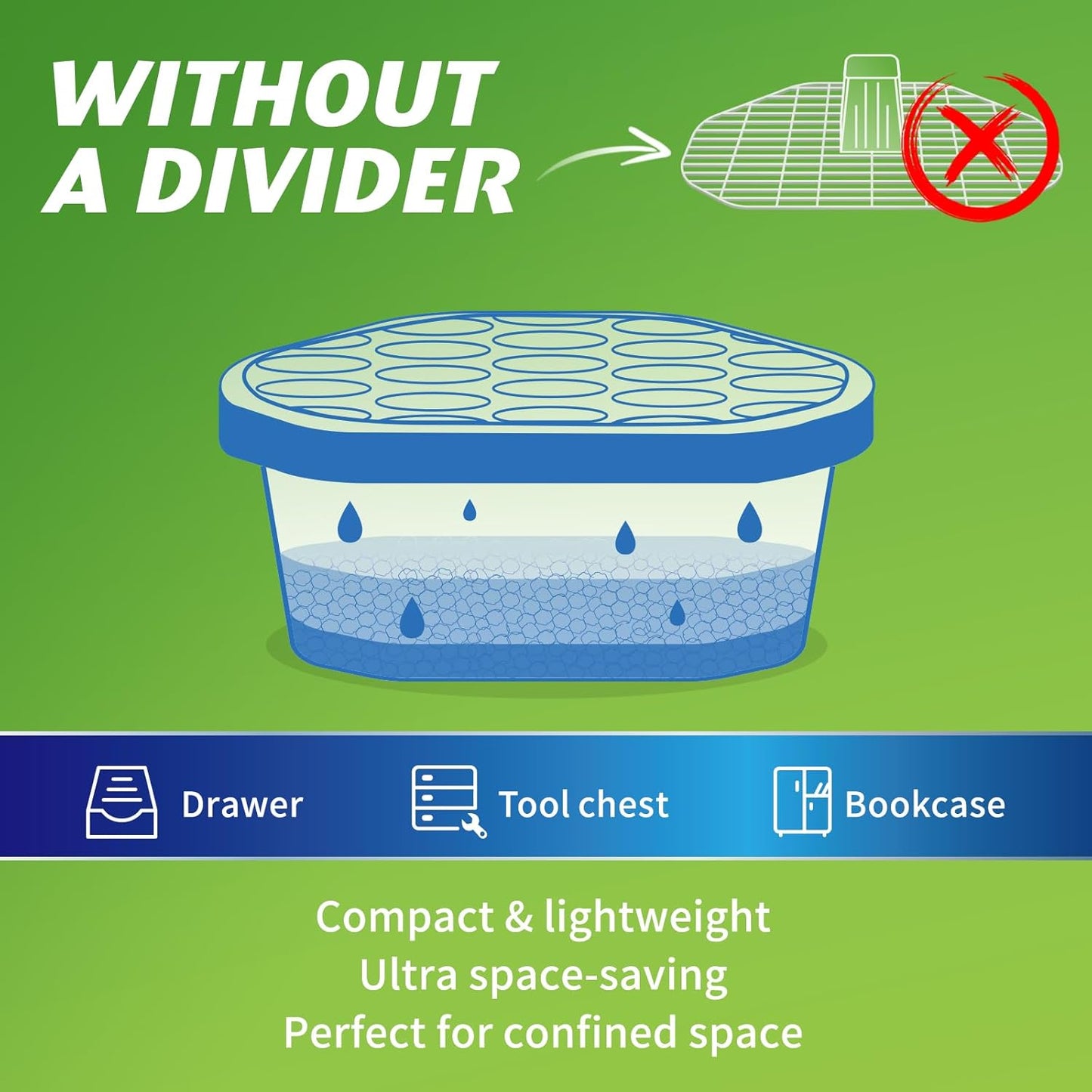 Moisture Absorbers, 24 Pack, Compact Dehumidifier for Closet, Efficient Humidity Absorber Boxes, Moisture Absorber for Closet, Odor Eliminator with Fragrance Free, Blue, 6.4oz, 300ml