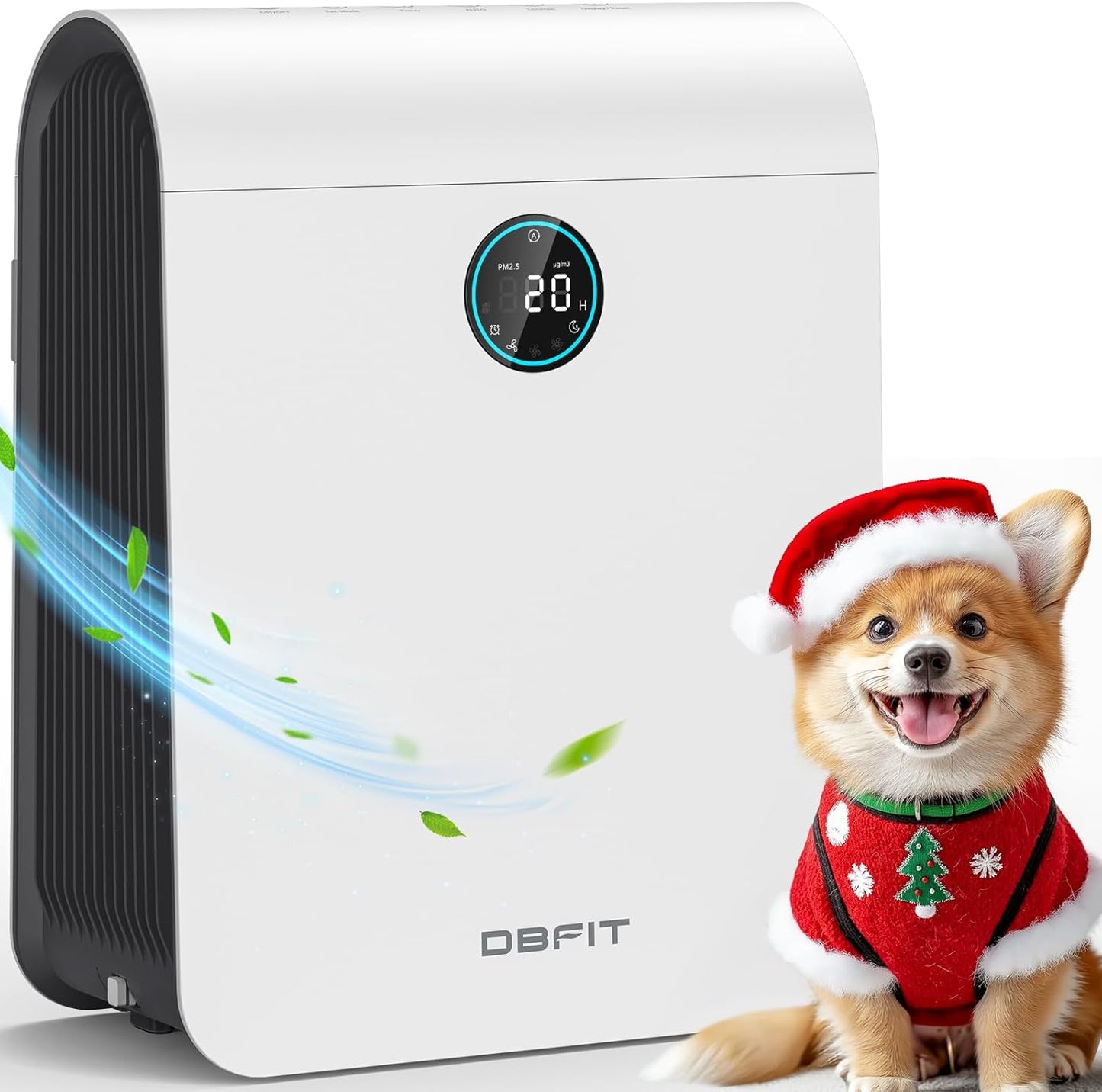 Air Purifiers for Home Large Room Up to 2590 ft² with PM 2.5 Display Air Quality Sensor, DBFIT H13 HEPA Air Purifier with Washable Filter, Auto Mode, Air Cleaner for Smoke Dust Pollen Pets Hair Odor