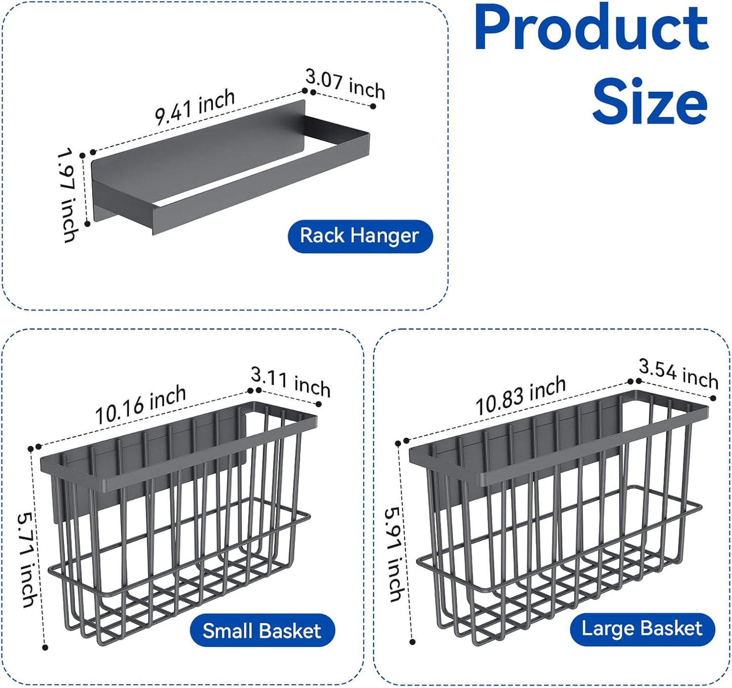 Magnetic Dryer Ball Holder and Magnetic Hanger Holder for Laundry Room Organization and Storage, Magnetic Lint Bin for Laundry Room, Iron Basket Dryer Ball Container for Laundry Room Storage (Gray)