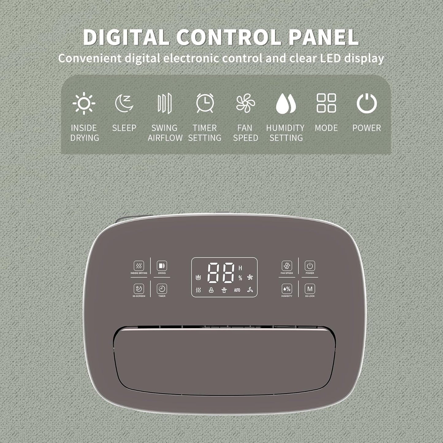 Shinco 86 Pints Dehumidifier for Home and Basements, 5000 Sq.Ft Dehumidifiers with Drain Hose, Auto or Manual Drainage, Auto Defrost, Quietly Remove Moisture, Intelligent Humidity Control, 24HR Timer