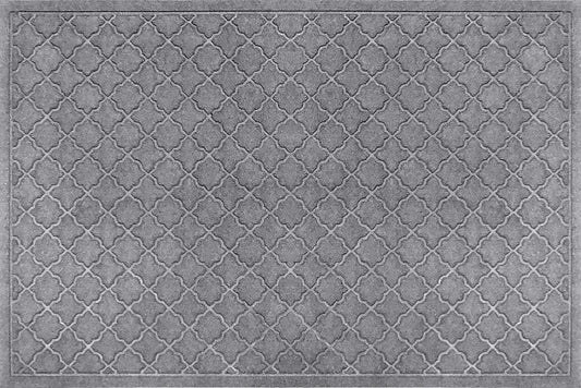 WaterHog Heavy Duty Doorway Mat, 3' x 5', Made in USA, Durable & Skid-Resistant Entryway Mat, Water-Trapping, Indoor/Outdoor Decorative Floor Covering, Cordova Collection, Medium Grey