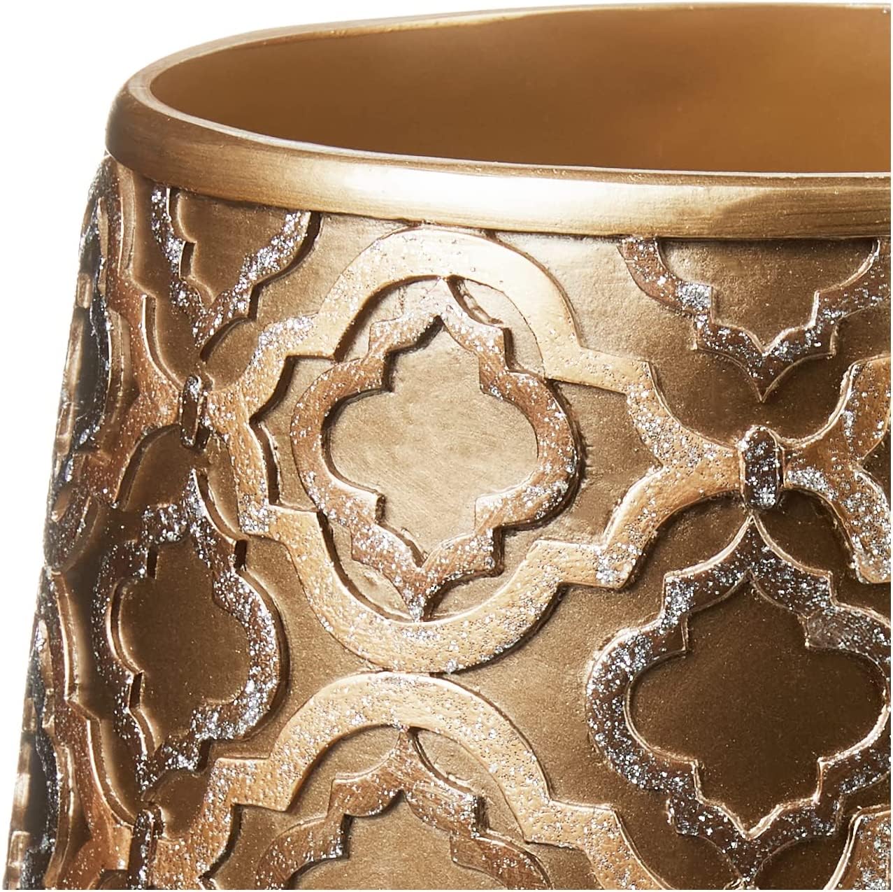 Zahari Home Decorative Trash Can for Bathroom, Office & Bedroom - 2.1 Gallons Stylish & Small Trash Can for Dorms, Desktop & Restroom - Chic Waste Basket for Compact Spaces, Spindle