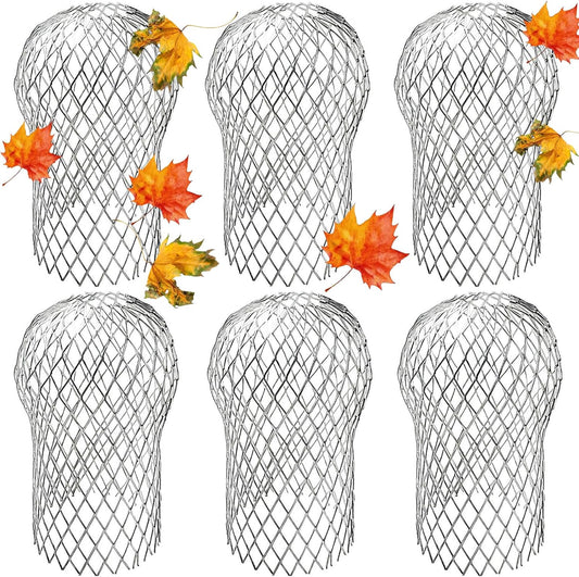 6 Pack Downspout Guard Filter, Gutter Downspout Guard Gutter Guard Strainer Mesh Aluminum Expandable Gutter Screen, Gutter Protector from Leaves Debris Clogging