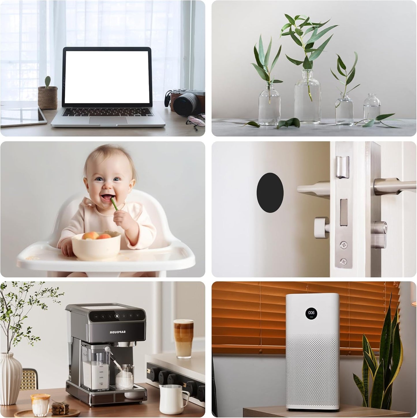 Non Slip Furniture Pads, 5" x 40" Rubber Furniture Pads Anti Skid Pads Non Slip Self Adhesive Cuttable Rubber Tape Strip Roll for Protecting Hardwood Floors Chair Wall Protector - 2 Pack, Black