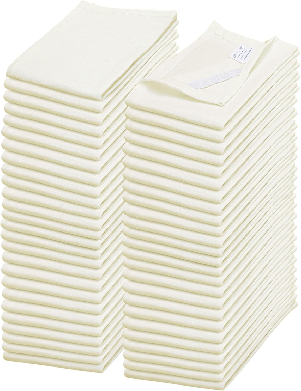 WHITEWRAP Shop Towels| Multipurpose Commercial and Residential Shop Cleaning|Car Wash, Polish, Housewares, Coffee Machine, Restaurant, Bathrooms, Electronics, Auto Garage | 50Pack 14"x12" Natural