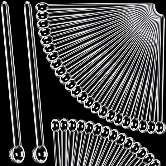 Honeydak 1/32 Teaspoon Micro Scoops 150 Milligram Mini Measuring Spoons Tiny Little Plastic Scoop for Measuring Cosmetics, Powders, Glitter and Seasoning(Clear, 48 Pieces)