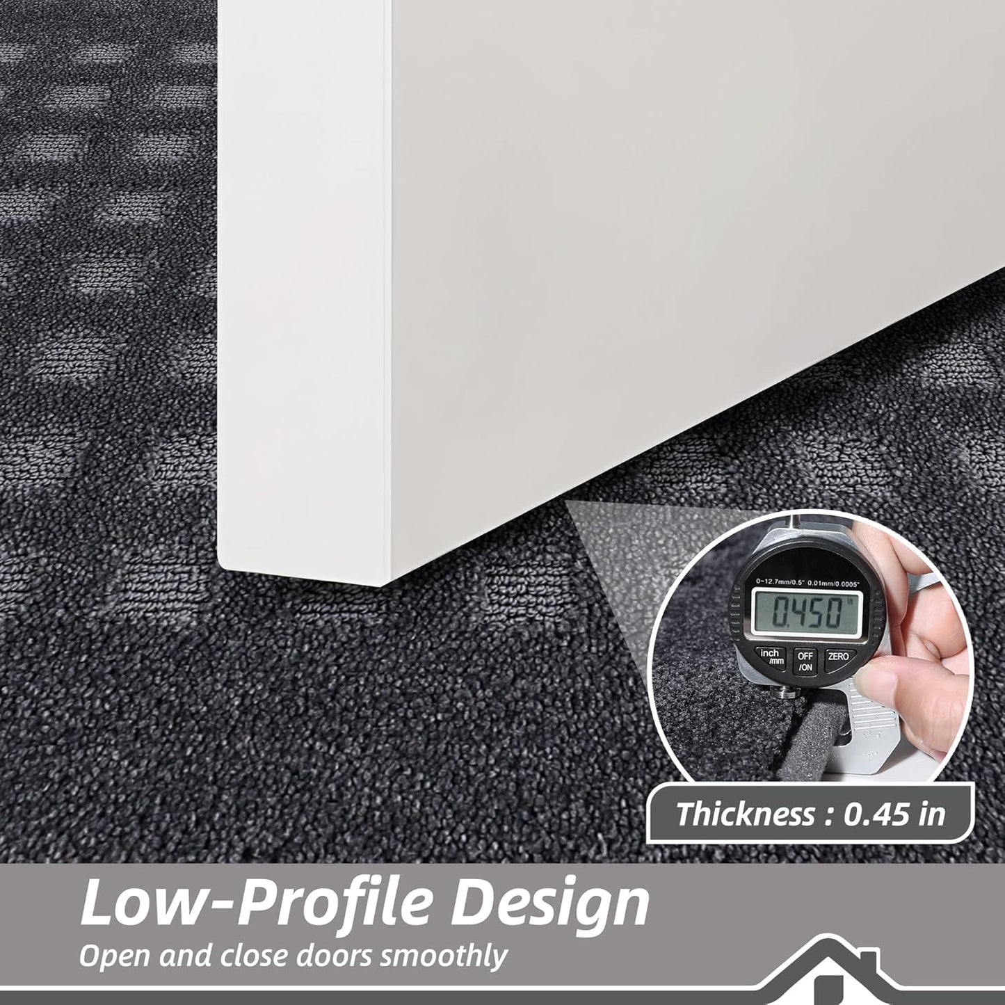 BEQHAUSE Waffle Door Mats Indoor 24"x36", Dog Mat for Muddy Paws Absorbent and Dirt Resist Floor Mats Non-Slip Washable Rugs for Entryway, Welcome Mat for Front Back Door, Muddy Wet Shoes, Dark Grey