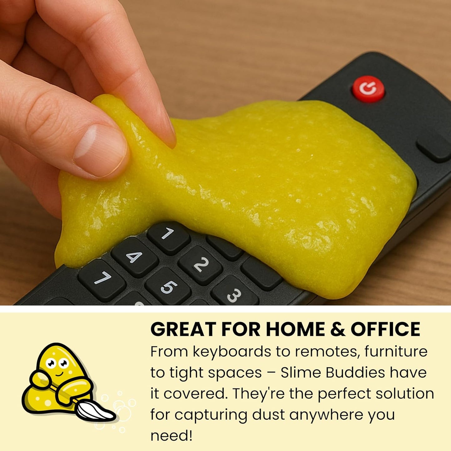 Slime Buddies Car Cleaning Gel Putty - 12 Pack Lemon Scented Interior Detailing Tool for Cup Holder, Air Vent & Keyboard - Reusable Auto Detailing Accessories - Dust Remover Goop - Gifts for Men Women