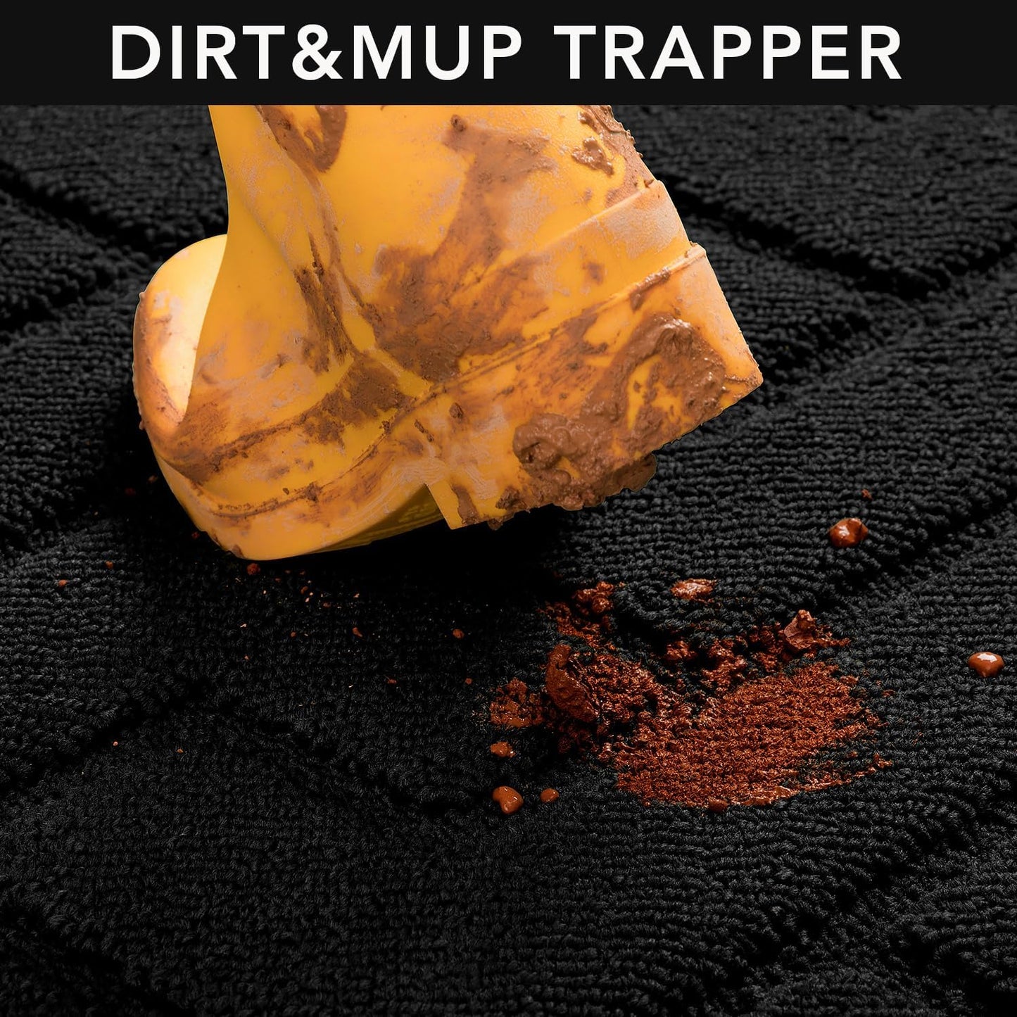 hicorfe Front Door Mat Outside Entrance,36"x59" Absorbent Muddy Dirt Resist Welcome Door Mats Outdoor Indoor,Stain and Fade Resistant,Non Slip Backing Entry Mat Doormat for Entryway(Black)