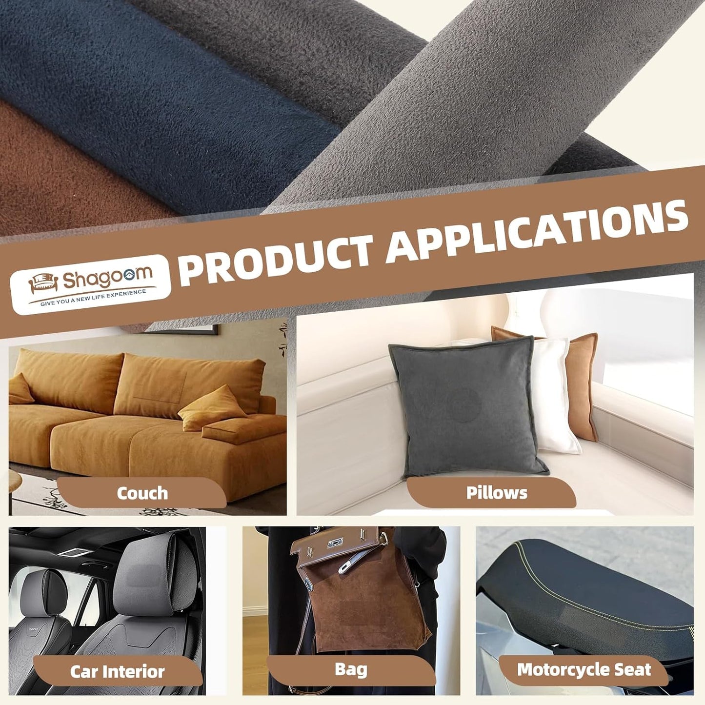 Suede Repair Patch, 17X79 Inch Fabric Large Repair Tape, Self-Adhesive Patches for Furniture, Sofa, Car Interior, Shoes, Hand Bag, Clothing (Grey, 17X79 Inch)