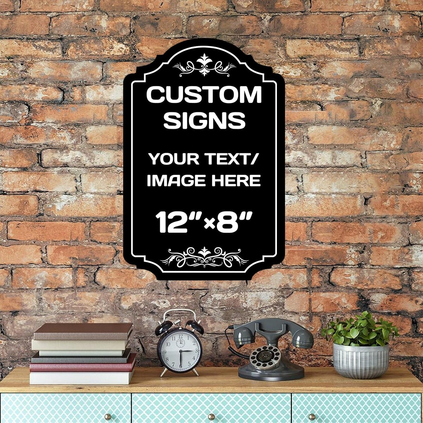 Custom Aluminum Weatherproof Metal Garden Signs - Multiple Sizes, Personalized Text & Picture Here