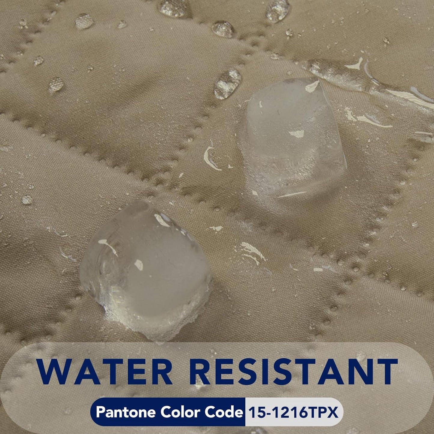 PureFit Reversible Quilted Sofa Cover, Water Resistant Slipcover Furniture Protector, Washable Couch Cover with Non Slip and Elastic Straps for Kids, Dogs, Pets (Oversized Chair, Beige/Beige)