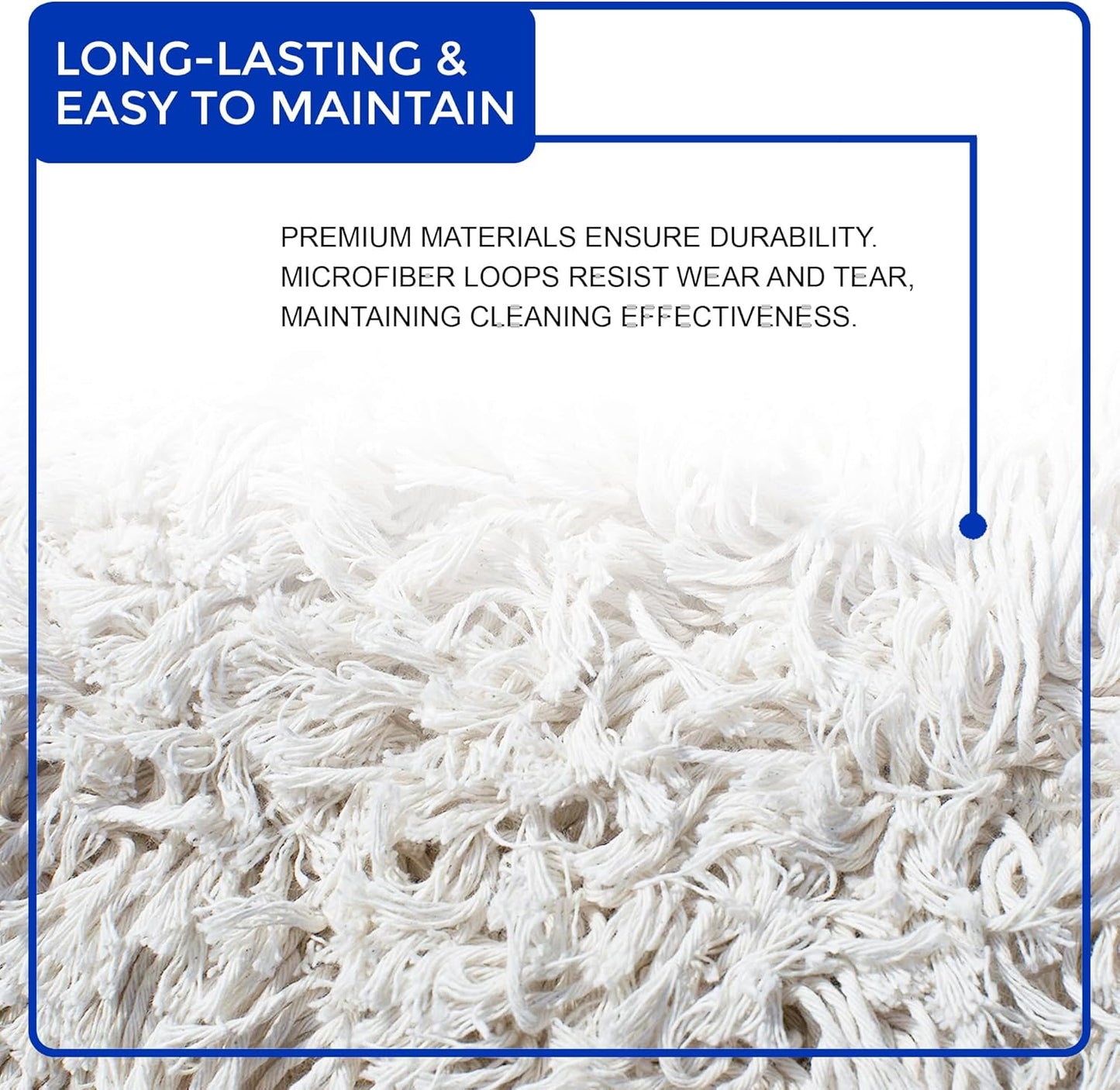 Nine Forty 24" Premium Cotton Dust Mop Kit - Heavy Duty Mop Head with Handle for Industrial, Commercial, and Residential Cleaning - Dry Floor Duster for Hardwood Surfaces - White