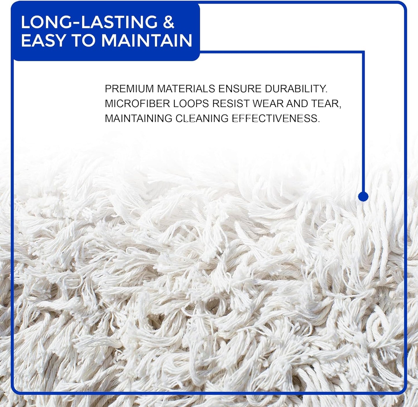 Nine Forty 36" Premium Cotton Dust Mop Kit - Heavy Duty Mop Head with Handle for Industrial, Commercial, and Residential Cleaning - Dry Floor Duster for Hardwood Surfaces - White