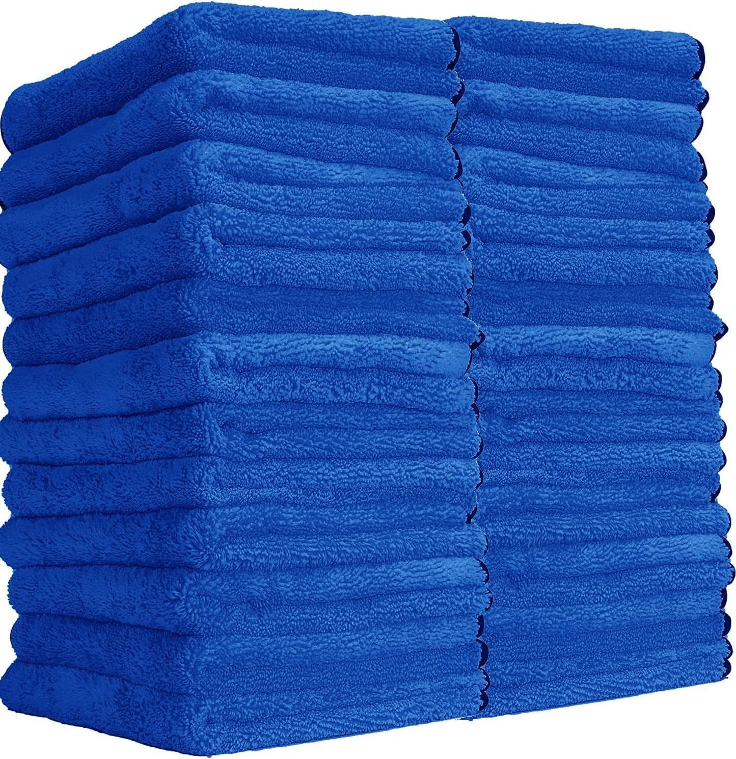 Chemical Guys MIC110024 Professional Grade Premium Microfiber Towels, Blue (16 Inch x 16 Inch) (Pack of 24) - Safe for Car Wash, Home Cleaning & Pet Drying Cloths