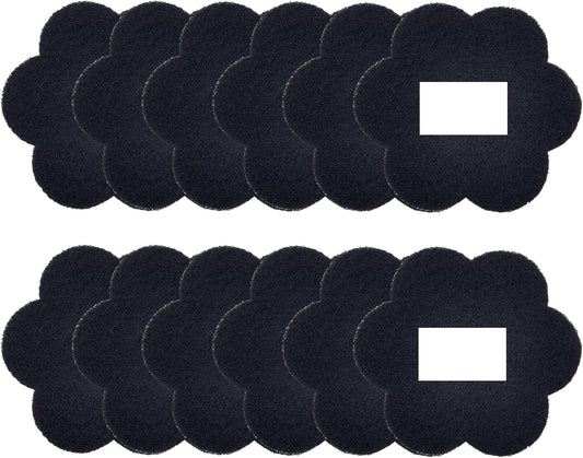 12-Pack Universal Trash Can Odor Absorbing Filters, Activated Charcoal Deodorizer for Trash Cans, Compost Buckets, Countertop and Recycle Bins (Flower)