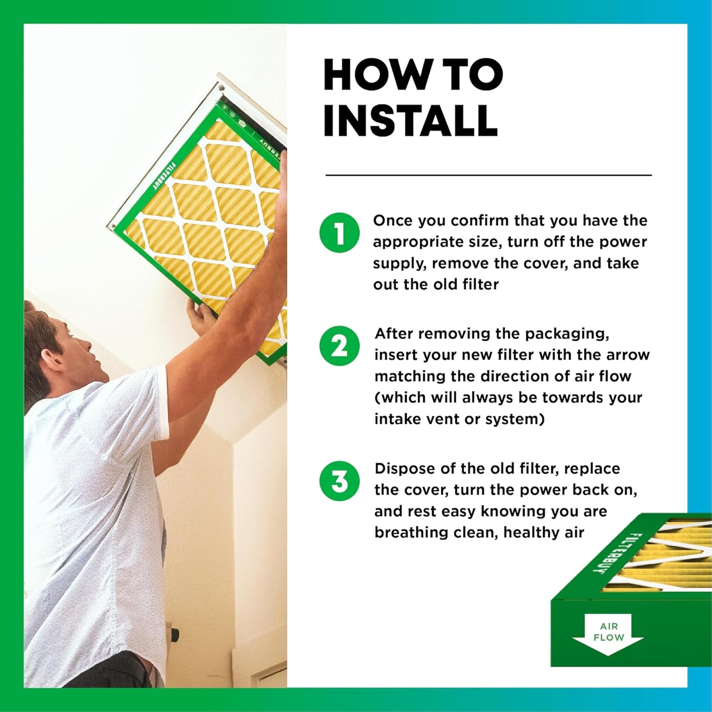 Filterbuy 21x23x1 Air Filter MERV 11 (MPR 1200) Allergen Defense Replacement (4-Pack), Electrostatic Pleated HVAC AC Furnace Filters, Made in USA (Actual Size: 20.50 x 22.50 x 0.75)