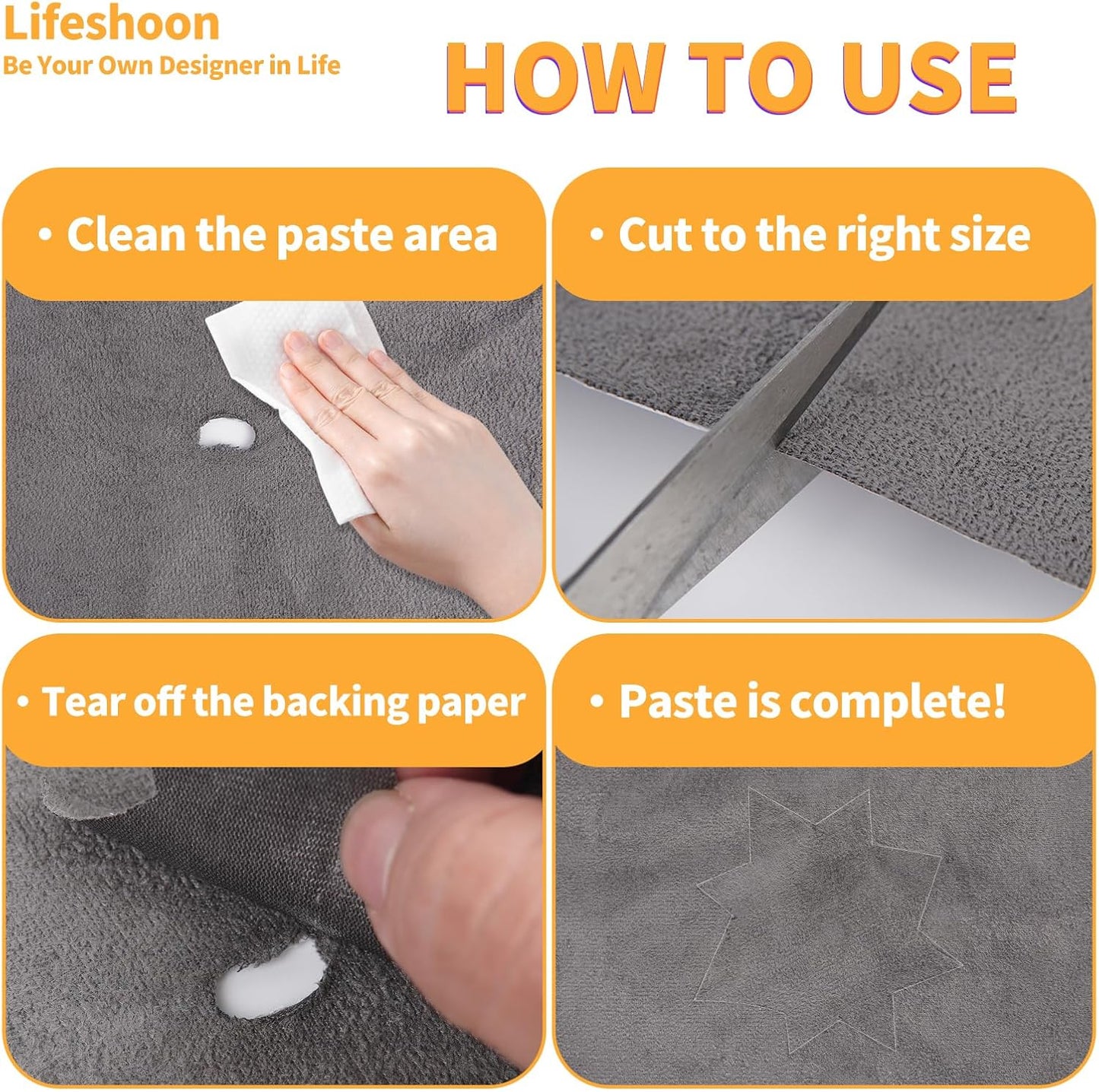 Fabric Repair Patches, Self-Adhesive Suede Patches Tape Durable, DIY Large Fabric Repair for Sofa, Couches, Furniture, Chair, Clothing （3.5X79 Inch, Brown）