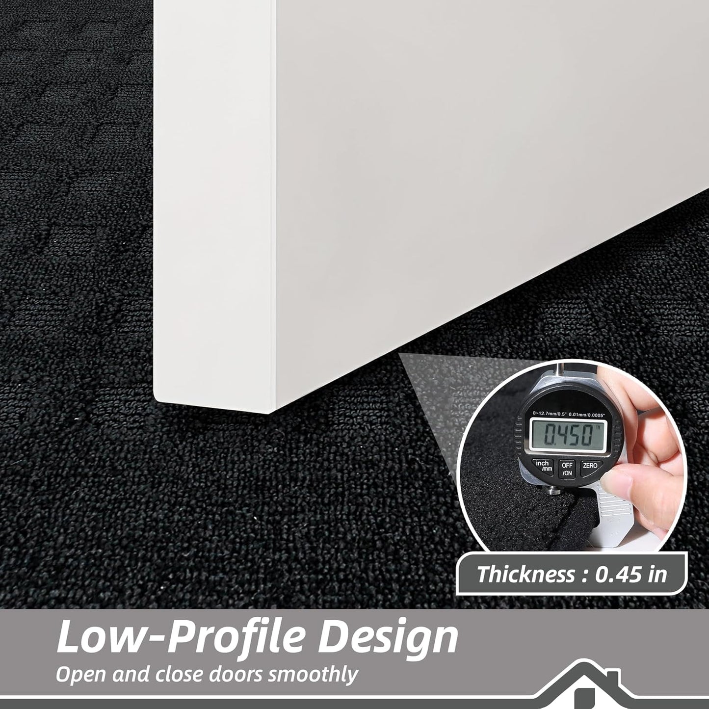 BEQHAUSE Waffle Door Mats Indoor 24"x36", Dog Mat for Muddy Paws Absorbent and Dirt Resist Floor Mats Non-Slip Washable Rugs for Entryway, Welcome Mat for Front Back Door, Muddy Wet Shoes, Black