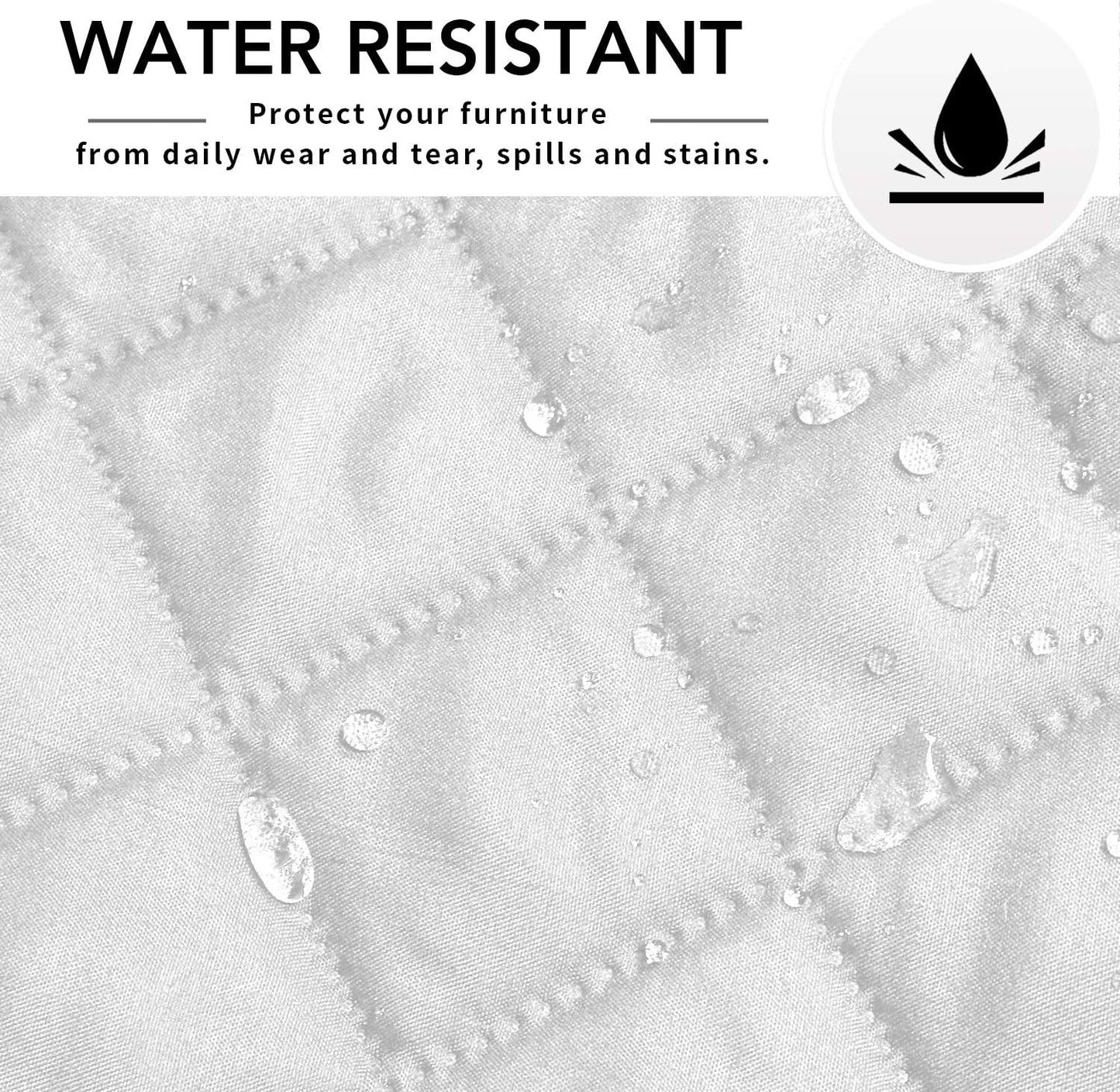 Easy-Going Sectional Couch Covers for Dogs L Shape Sofa Cover Reversible Sofa Slipcover Chaise Lounge Cover Furniture Protector Cover for Pets Dog Cat (42 x 52 inches, White/White)