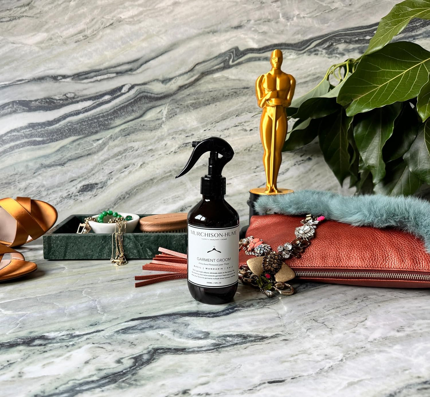 Murchison-Hume Garment Groom Fabric Freshener, Air Freshener, Odor Fighter, Laundry Treatment and Stain Remover, Basil Mandarin Kale