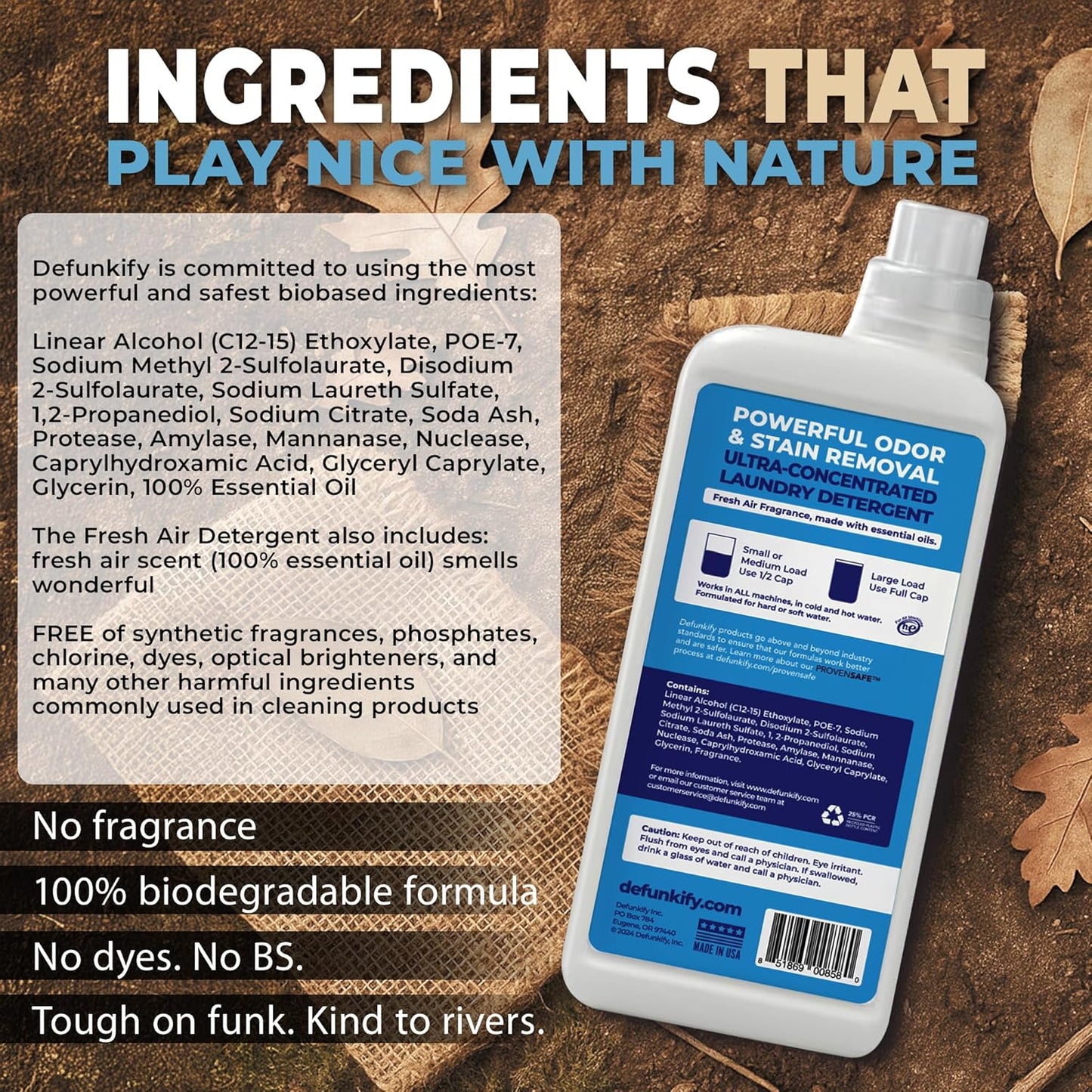 Laundry Detergent 62 Load/37.7 FlOz (2-Pack). 'Fresh Air' Liquid Laundry Detergent for Sensitive Skin. 'ProvenSafe' Laundry Soap Washing Detergent w/Odor & Stain Remover for Activewear & All Fabrics