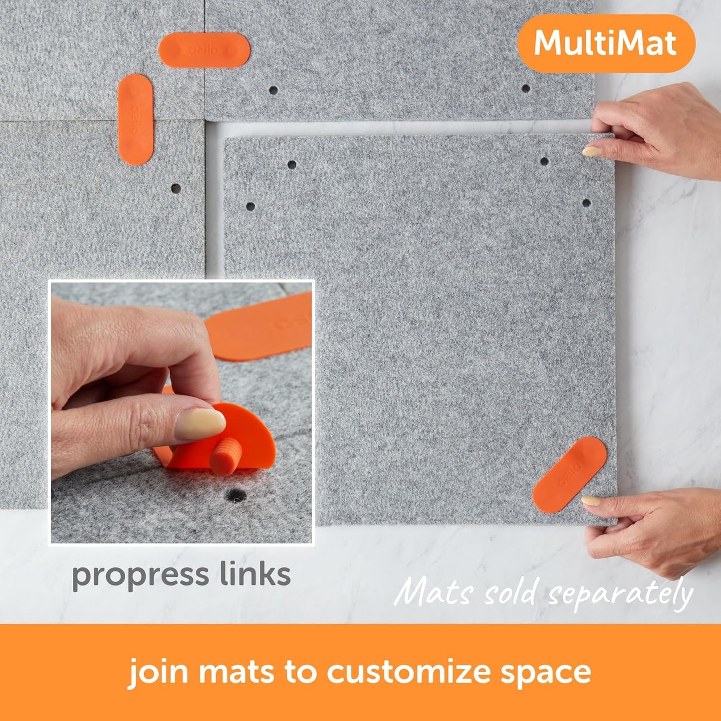 oliso MultiMat Wool Pressing Pad – 100% New Zealand Wool, 14" x 14", ½" Thick – Ideal for Quilting, Sewing & Crafting