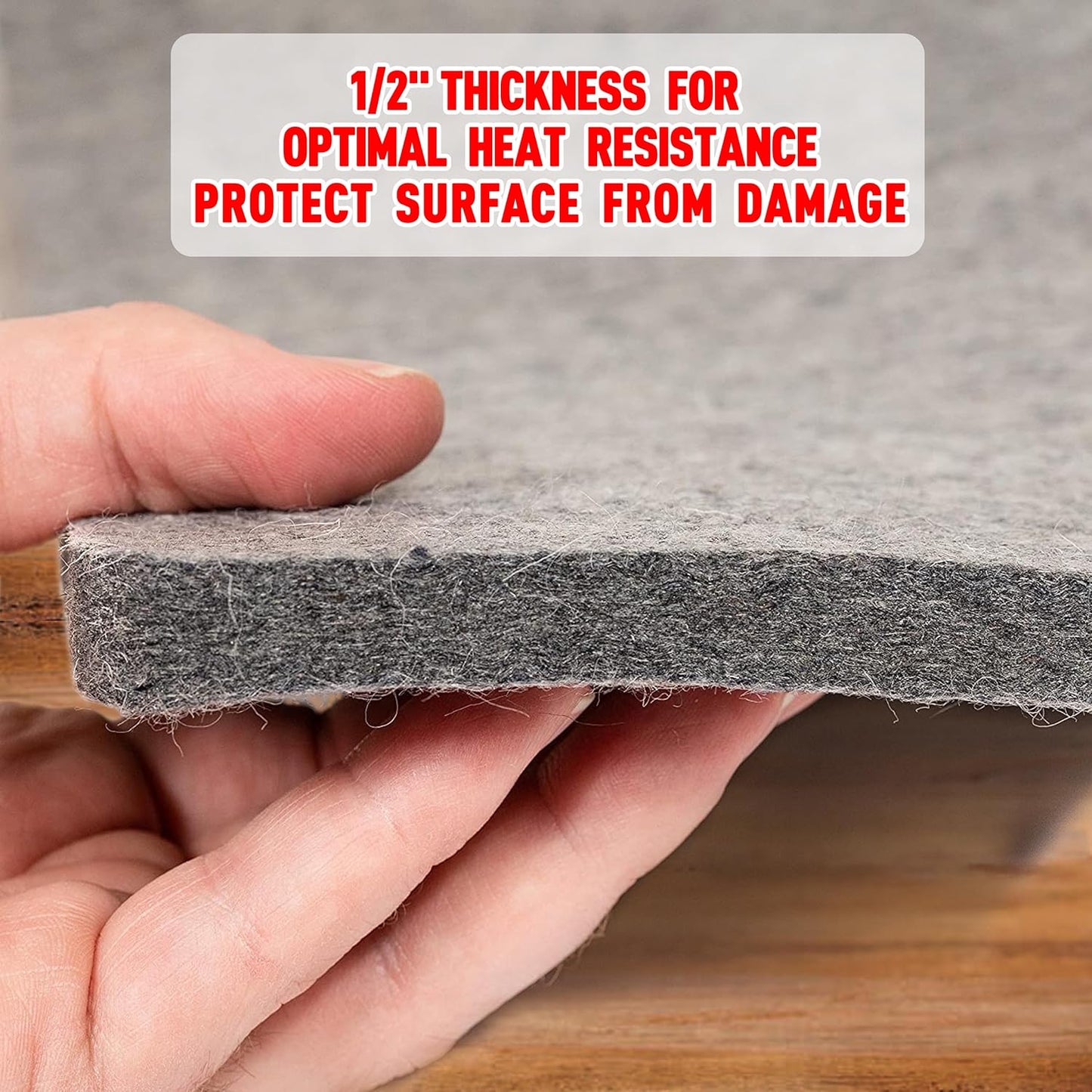 ZOMONETI 17" x 13.5" Wool Pressing Mat 100% New Zealand Felted Wool Ironing Mat Pad Blanket for Quilter, Sewing, Quilting Supplies and Notions