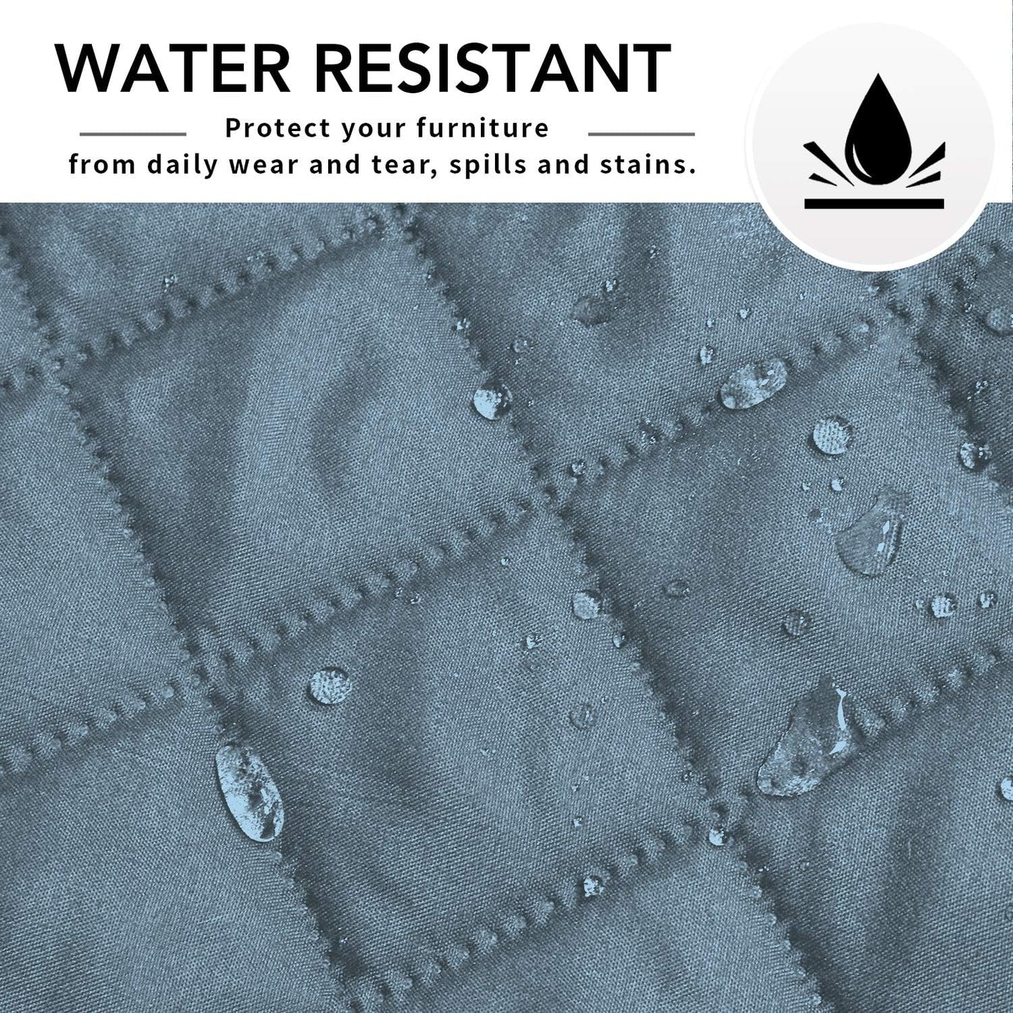 Easy-Going Sofa Slipcover L Shape Sofa Cover Sectional Couch Cover Furniture Protector Mat for Pets Dog Cat (Large, Light Blue/Light Blue)