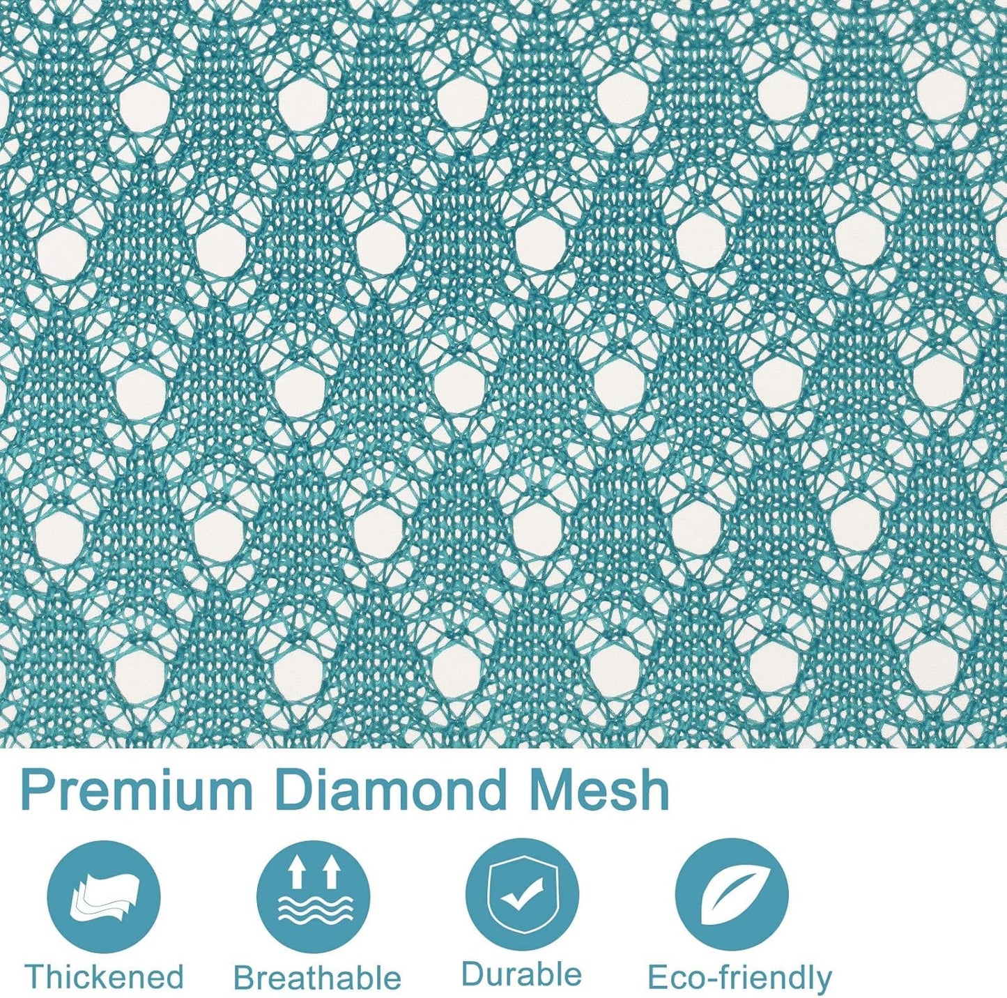 Polecasa Heavy Duty Large Mesh Laundry Bags with ID Tag and Locking Drawstring Closure - 2 Pack, 24 x 36 inches - Laundry Hamper Liner, Washable Laundry Bag for Travel, Sports, Dorms (Aqua)