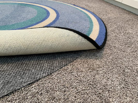 Hold-a-Rug Plush 3' Round Nonskid, Nonslip Rug Pad, Reversible Gripper, ¼ Thick, Safe for All Floors and Carpet, Keep Area Rugs Secure