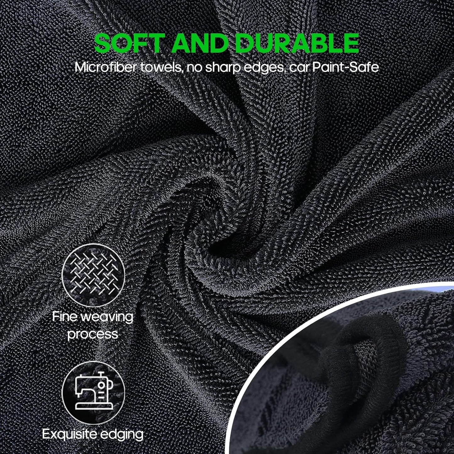 PBHEPJ 4 Pack Microfiber Towels (36"x 24") Extra Large Ultra Absorbent Drying Towel for Cars and Trucks, Without Streaks, Scratches, or Water Spots