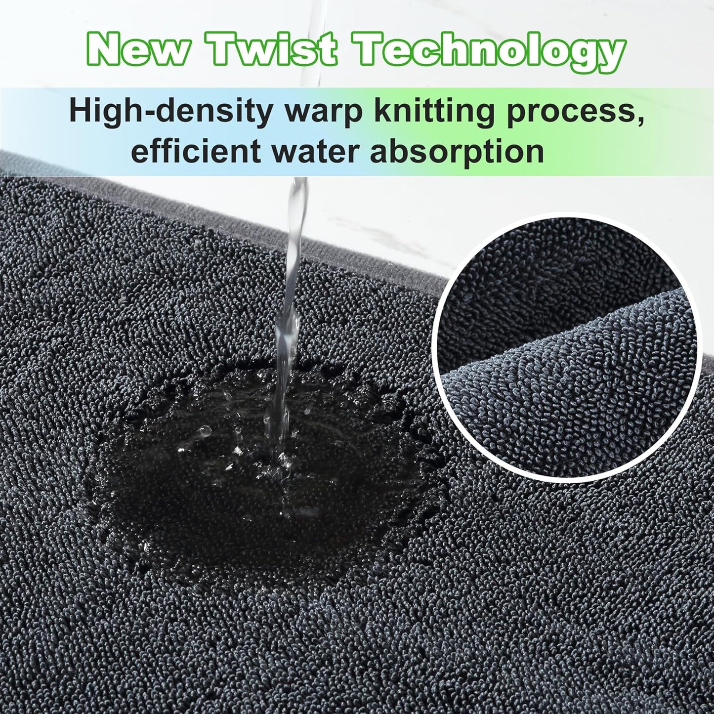 JOYMOOP Microfiber Towels for Cars, 35.4" x 23.6" Car Drying Towel, Dark Gray Reusable Car Towel, Quick Drying Car Microfiber Cleaning Cloth for RVs, SUVs, Trucks