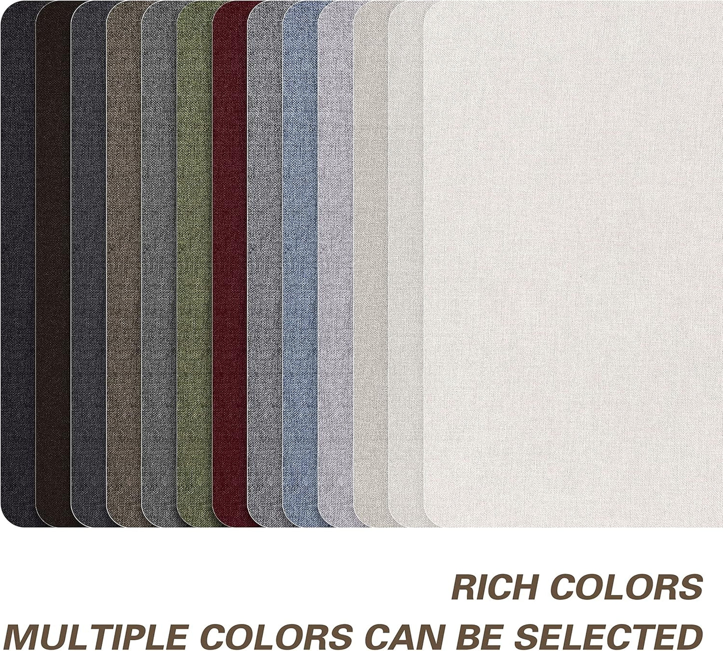 KING MOUNTAIN Fine Linen Repair Patches, Self-Adhesive Linen Fabric Patches, 8X11 inch 2 PCS, Multi Color, Can be Used for Linen Sofa Repair and Linen Clothes Repair(Rice Coffee,8" x 11"-2PCS)