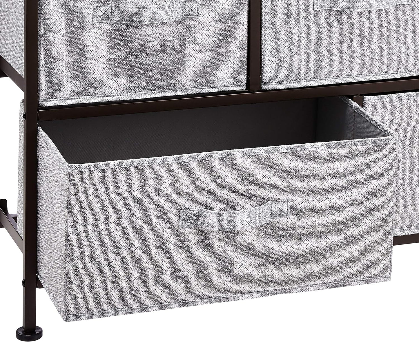 Amazon Basics Extra Wide Fabric 5-Drawer Storage Organizer Unit for Closet, Bronze