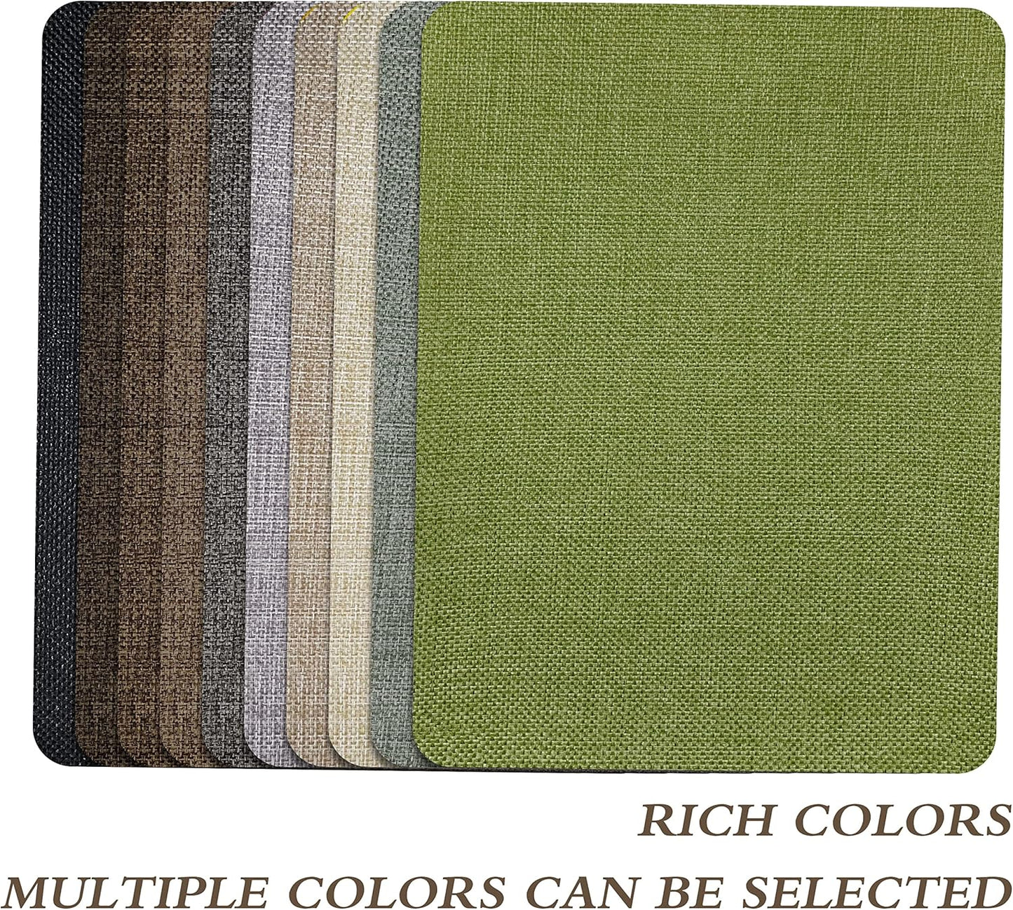 KING MOUNTAIN Coarse Linen Repair Patches, Self-Adhesive Linen Fabric Patches, 8X11 inch 2 PCS, Multi Color, Can be Used for Linen Sofa Repair and Linen Clothes Repair(8" x 11"-2PCS,Cocoa Color)